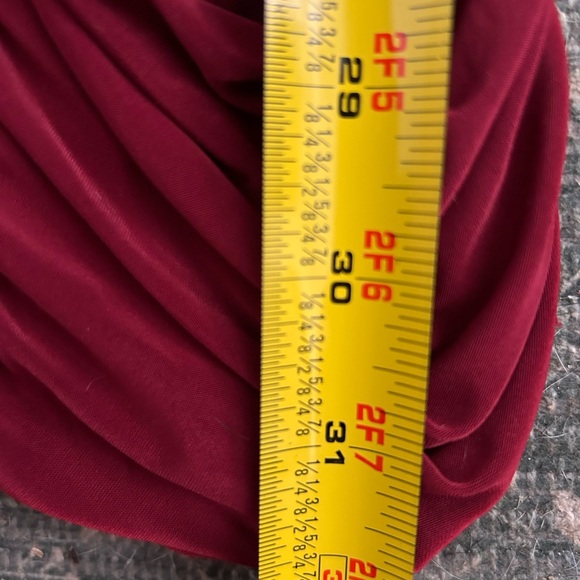 PrettyLittleThing Ruched Bodycon Midi Dress - Wine Red - Picture 5 of 5